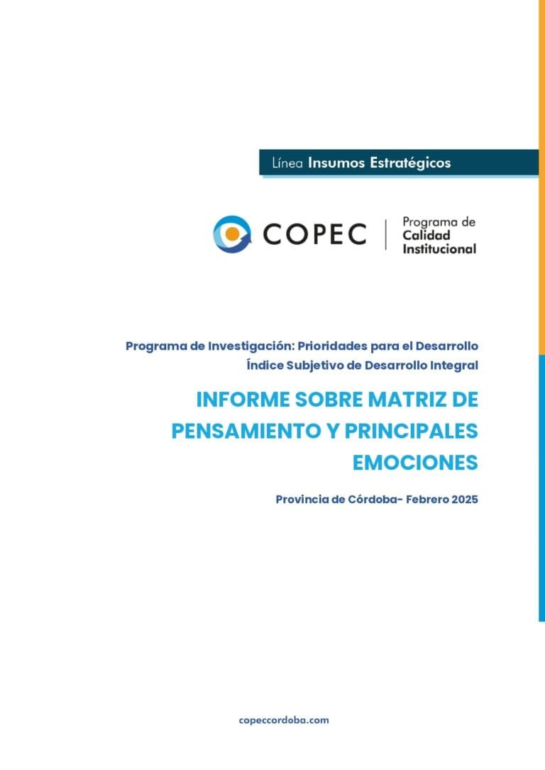 Informe sobre matriz de pensamiento y principales emociones