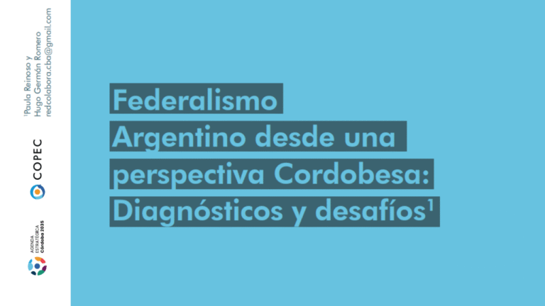 Se presentó el informe “Federalismo Argentino desde una perspectiva cordobesa: diagnósticos y desafíos”